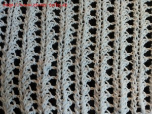 Ribbed Lace Bolero Muster Detailaufnahme